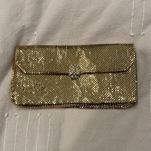 Whiting and Davis Vintage Gold Clutch Bag